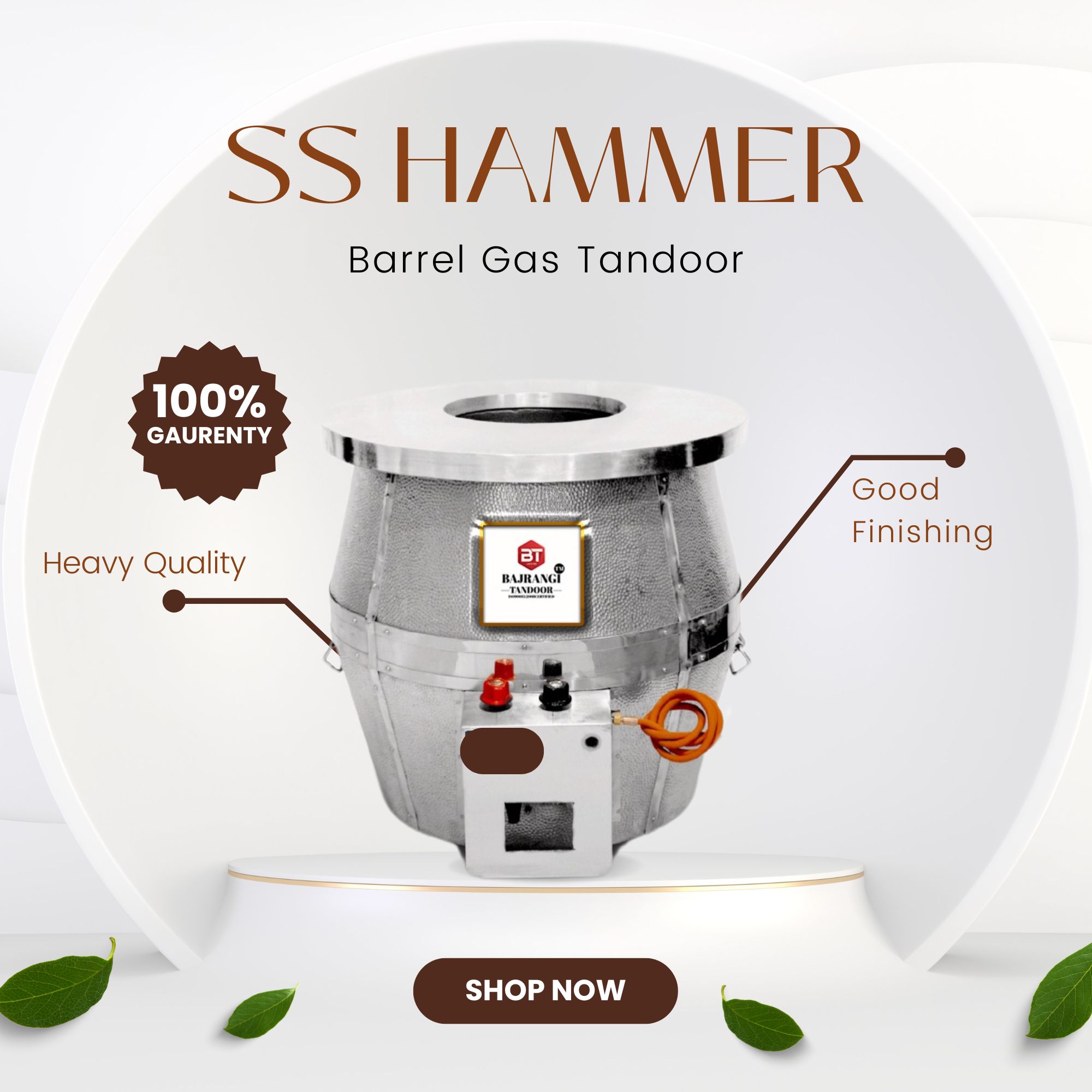 ss hammred barrel gas Tandoor